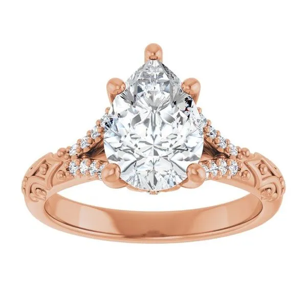 Solitaire Sculptural Engagement Ring Image 3 Natale Jewelers Sewell, NJ