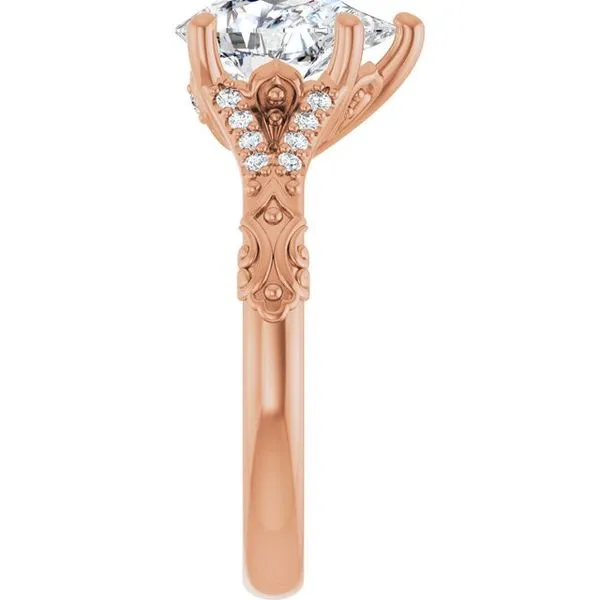 Solitaire Sculptural Engagement Ring Image 4 Natale Jewelers Sewell, NJ