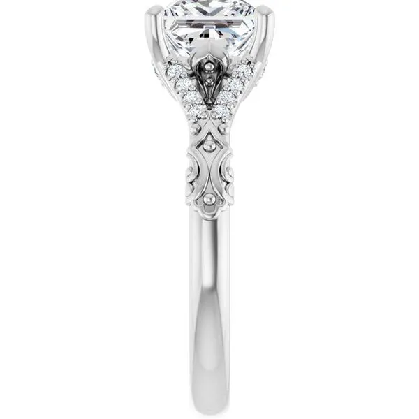 Solitaire Sculptural Engagement Ring Image 4 Natale Jewelers Sewell, NJ