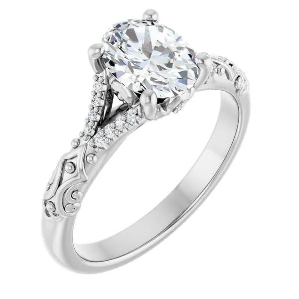 Solitaire Sculptural Engagement Ring Natale Jewelers Sewell, NJ