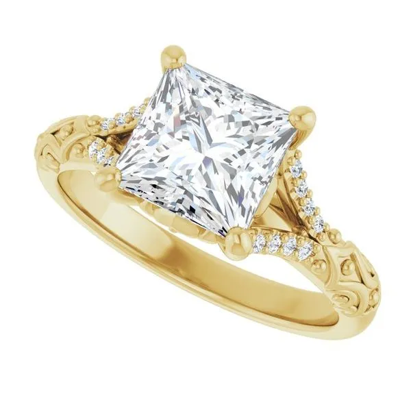 Solitaire Sculptural Engagement Ring Image 5 Berilian Jewelers Folsom, CA