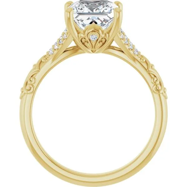 Solitaire Sculptural Engagement Ring Image 2 Berilian Jewelers Folsom, CA