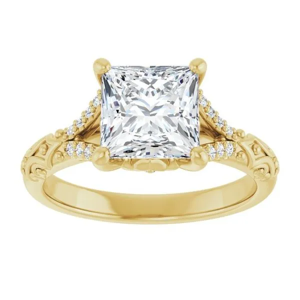 Solitaire Sculptural Engagement Ring Image 3 Berilian Jewelers Folsom, CA