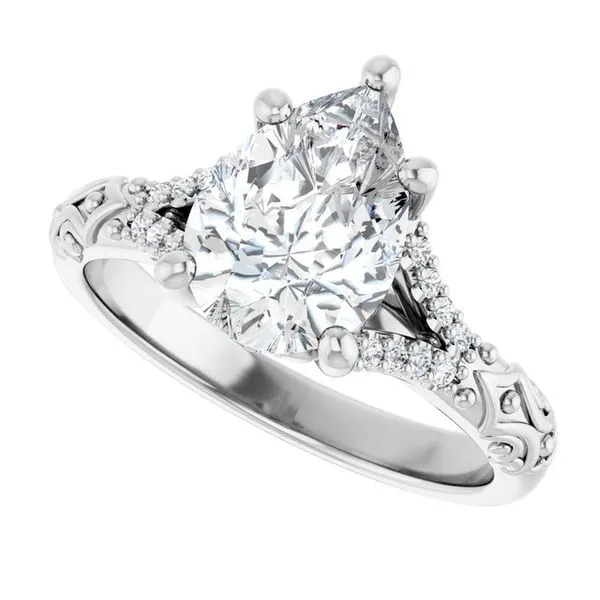 Solitaire Sculptural Engagement Ring Image 5 Shipley's Fine Jewelry Hampstead, MD