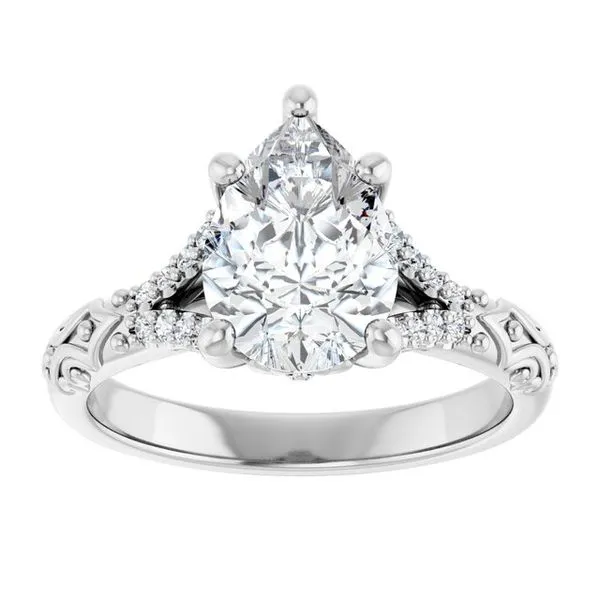 Solitaire Sculptural Engagement Ring Image 3 Berilian Jewelers Folsom, CA