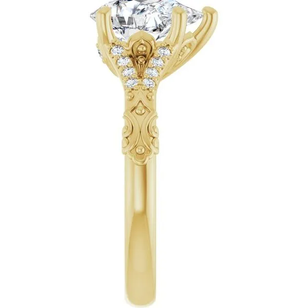 Solitaire Sculptural Engagement Ring Image 4 Natale Jewelers Sewell, NJ