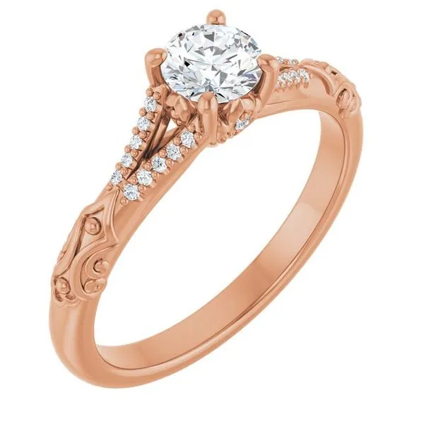 Solitaire Sculptural Engagement Ring Natale Jewelers Sewell, NJ