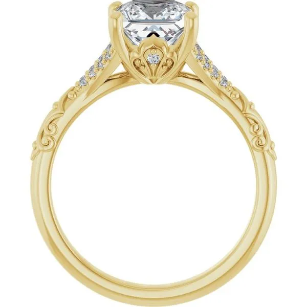 Solitaire Sculptural Engagement Ring Image 2 Natale Jewelers Sewell, NJ