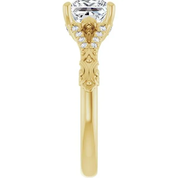 Solitaire Sculptural Engagement Ring Image 4 Natale Jewelers Sewell, NJ