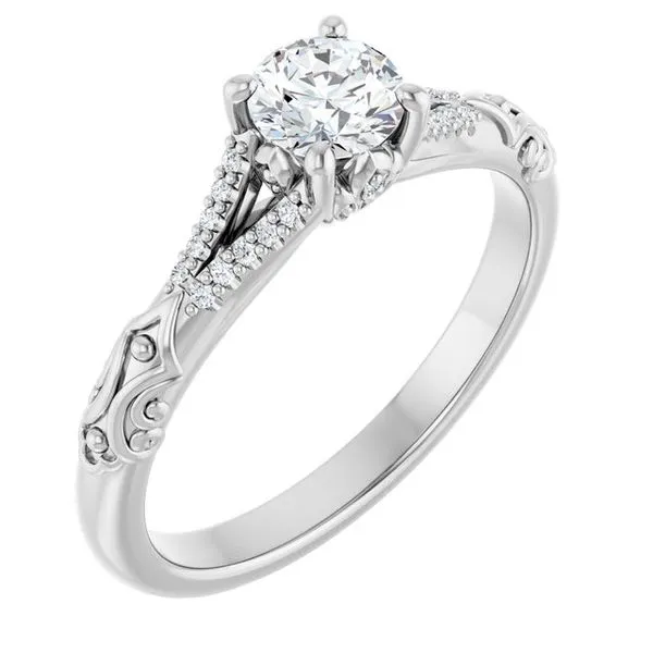 Solitaire Sculptural Engagement Ring Natale Jewelers Sewell, NJ
