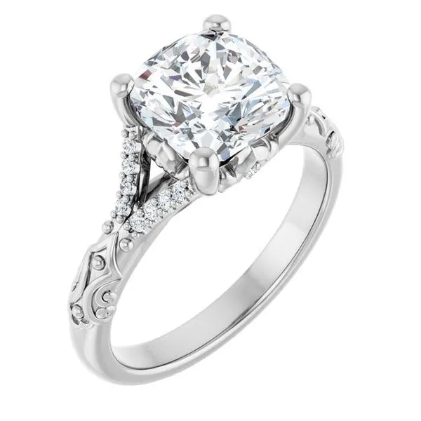 Solitaire Sculptural Engagement Ring Natale Jewelers Sewell, NJ