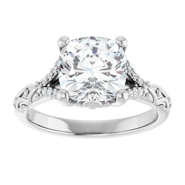 Solitaire Sculptural Engagement Ring Image 3 Berilian Jewelers Folsom, CA