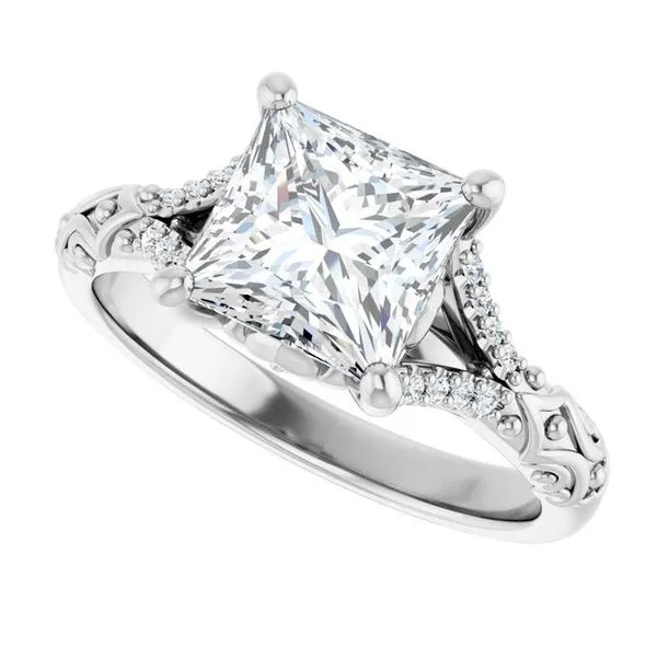 Solitaire Sculptural Engagement Ring Image 5 Shipley's Fine Jewelry Hampstead, MD