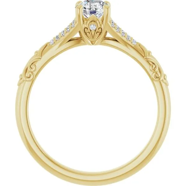 Solitaire Sculptural Engagement Ring Image 2 Natale Jewelers Sewell, NJ