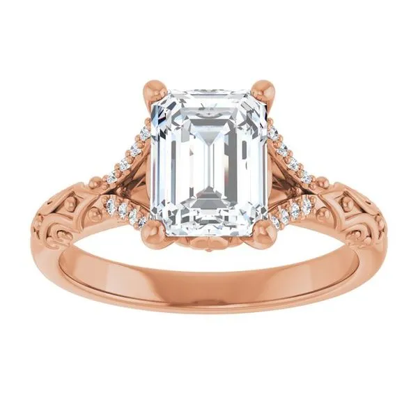 Solitaire Sculptural Engagement Ring Image 3 Natale Jewelers Sewell, NJ