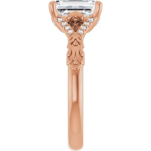 Solitaire Sculptural Engagement Ring Image 4 Natale Jewelers Sewell, NJ