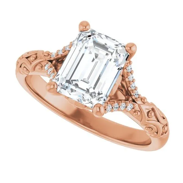 Solitaire Sculptural Engagement Ring Image 5 Natale Jewelers Sewell, NJ