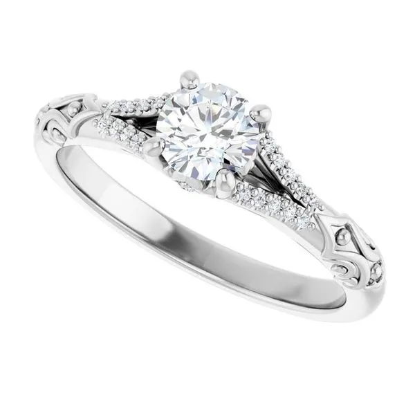 Solitaire Sculptural Engagement Ring Image 5 Shipley's Fine Jewelry Hampstead, MD