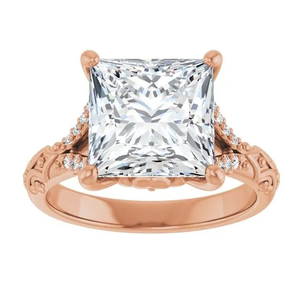 Solitaire Sculptural Engagement Ring Image 3 Natale Jewelers Sewell, NJ