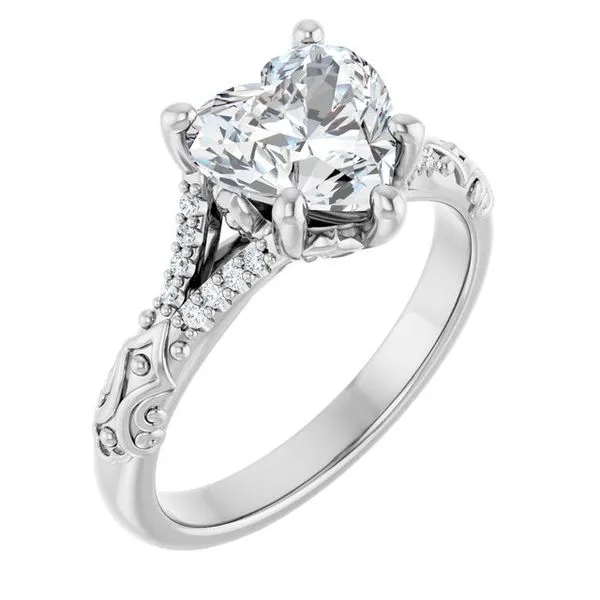 Solitaire Sculptural Engagement Ring Natale Jewelers Sewell, NJ