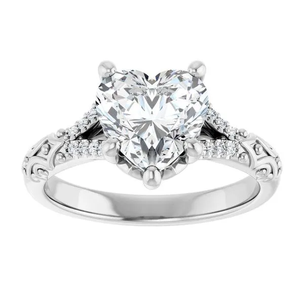 Solitaire Sculptural Engagement Ring Image 3 Natale Jewelers Sewell, NJ