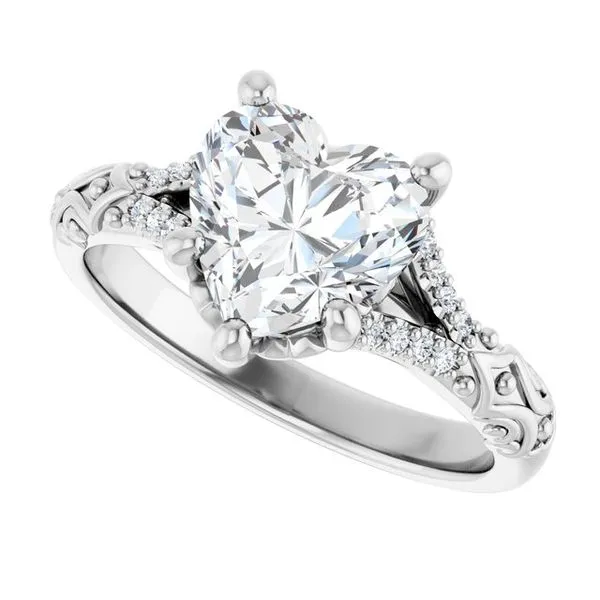 Solitaire Sculptural Engagement Ring Image 5 Natale Jewelers Sewell, NJ