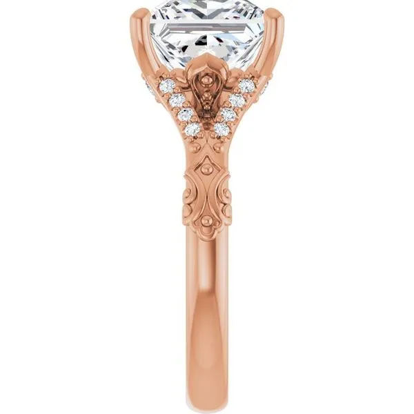 Solitaire Sculptural Engagement Ring Image 4 Natale Jewelers Sewell, NJ