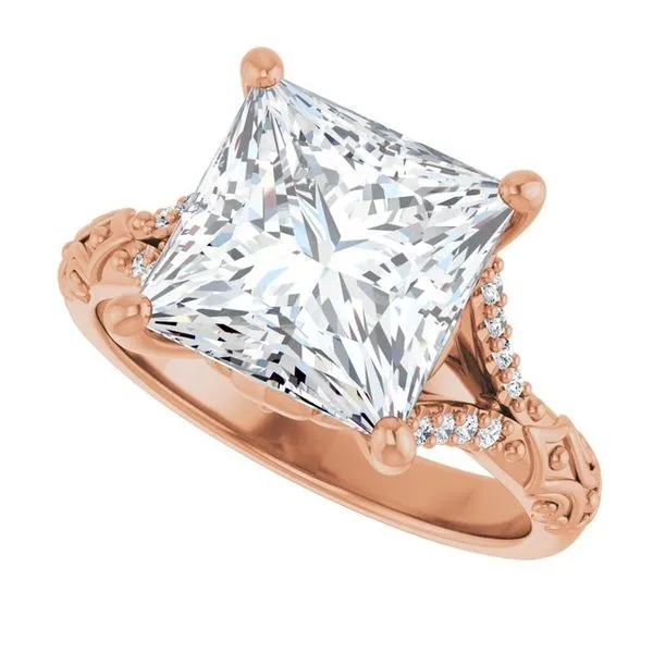 Solitaire Sculptural Engagement Ring Image 5 Natale Jewelers Sewell, NJ