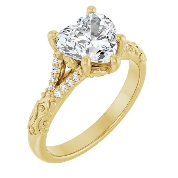 Solitaire Sculptural Engagement Ring Natale Jewelers Sewell, NJ
