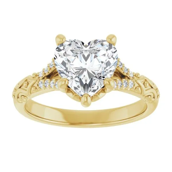 Solitaire Sculptural Engagement Ring Image 3 Natale Jewelers Sewell, NJ