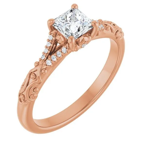 Solitaire Sculptural Engagement Ring Berilian Jewelers Folsom, CA