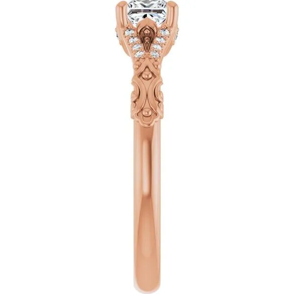 Solitaire Sculptural Engagement Ring Image 4 Berilian Jewelers Folsom, CA