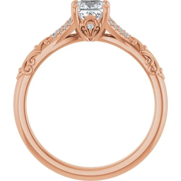 Solitaire Sculptural Engagement Ring Image 2 Natale Jewelers Sewell, NJ