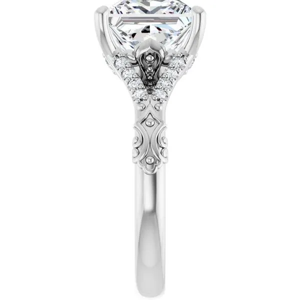 Solitaire Sculptural Engagement Ring Image 4 Natale Jewelers Sewell, NJ