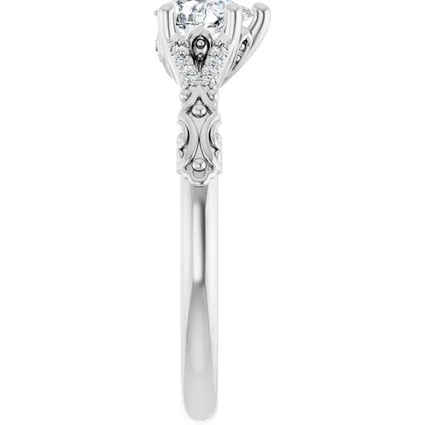 Solitaire Sculptural Engagement Ring Image 4 Natale Jewelers Sewell, NJ