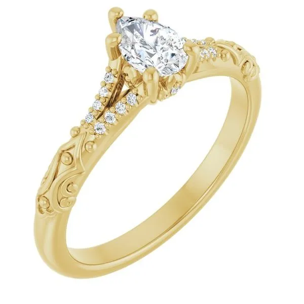 Solitaire Sculptural Engagement Ring Natale Jewelers Sewell, NJ