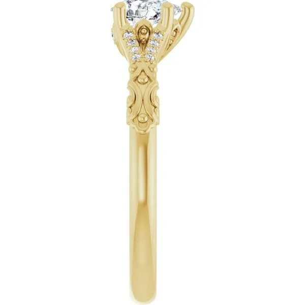 Solitaire Sculptural Engagement Ring Image 4 Natale Jewelers Sewell, NJ