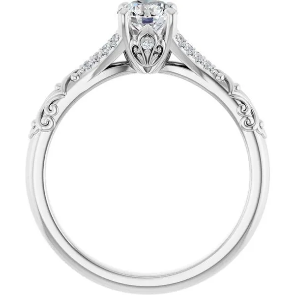 Solitaire Sculptural Engagement Ring Image 2 Natale Jewelers Sewell, NJ