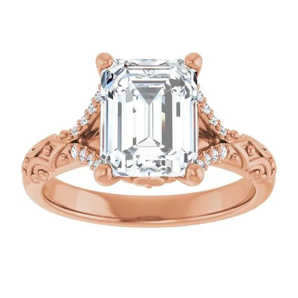 Solitaire Sculptural Engagement Ring Image 3 Natale Jewelers Sewell, NJ