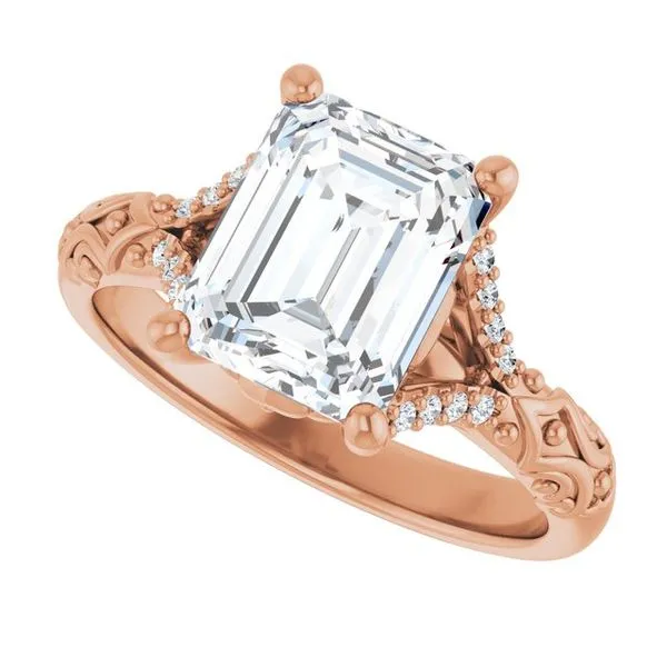 Solitaire Sculptural Engagement Ring Image 5 Natale Jewelers Sewell, NJ