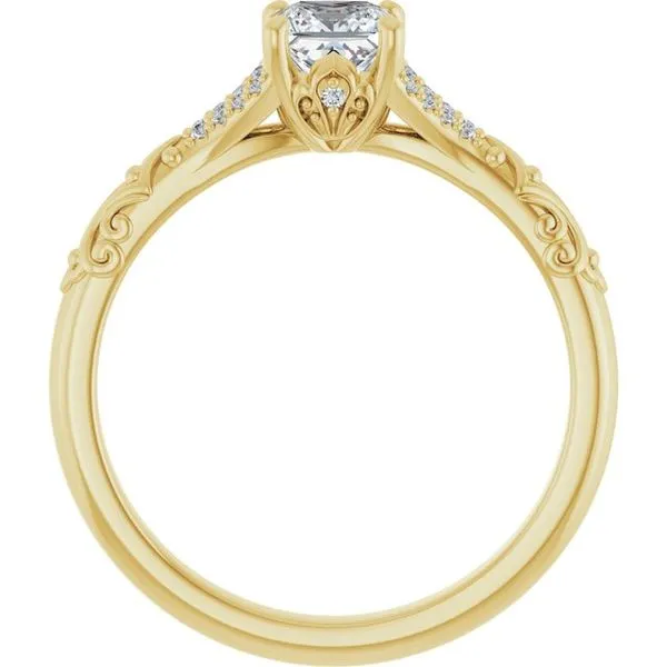 Solitaire Sculptural Engagement Ring Image 2 Berilian Jewelers Folsom, CA