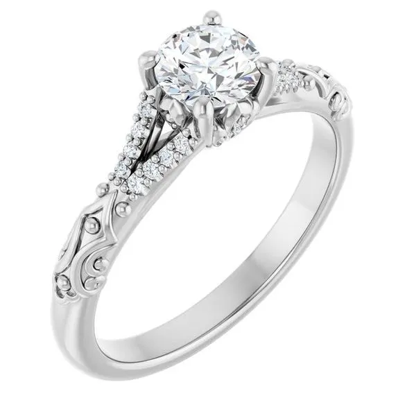 Solitaire Sculptural Engagement Ring Natale Jewelers Sewell, NJ