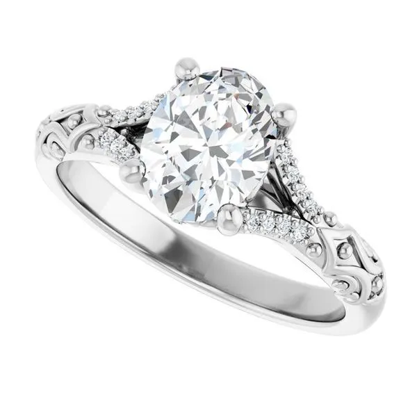 Solitaire Sculptural Engagement Ring Image 5 Shipley's Fine Jewelry Hampstead, MD