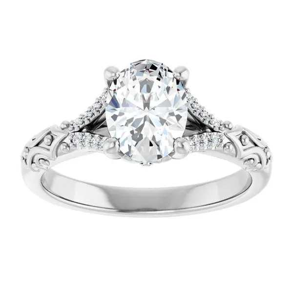 Solitaire Sculptural Engagement Ring Image 3 Shipley's Fine Jewelry Hampstead, MD