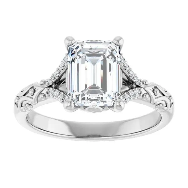 Solitaire Sculptural Engagement Ring Image 3 Shipley's Fine Jewelry Hampstead, MD