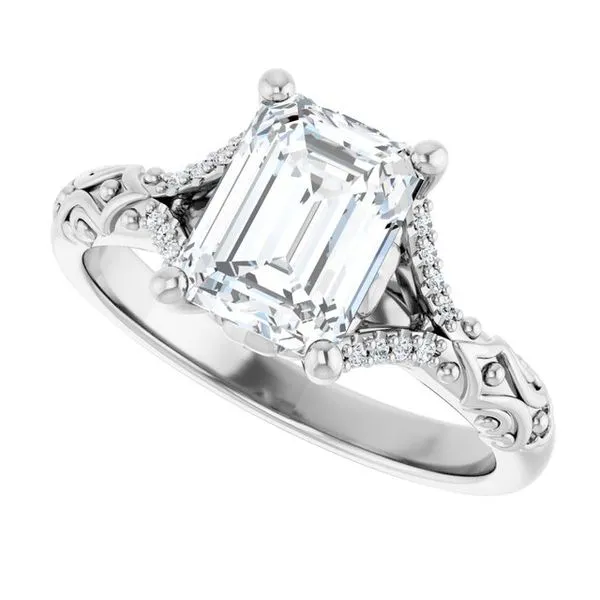 Solitaire Sculptural Engagement Ring Image 5 Shipley's Fine Jewelry Hampstead, MD