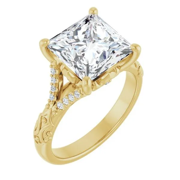 Solitaire Sculptural Engagement Ring Natale Jewelers Sewell, NJ