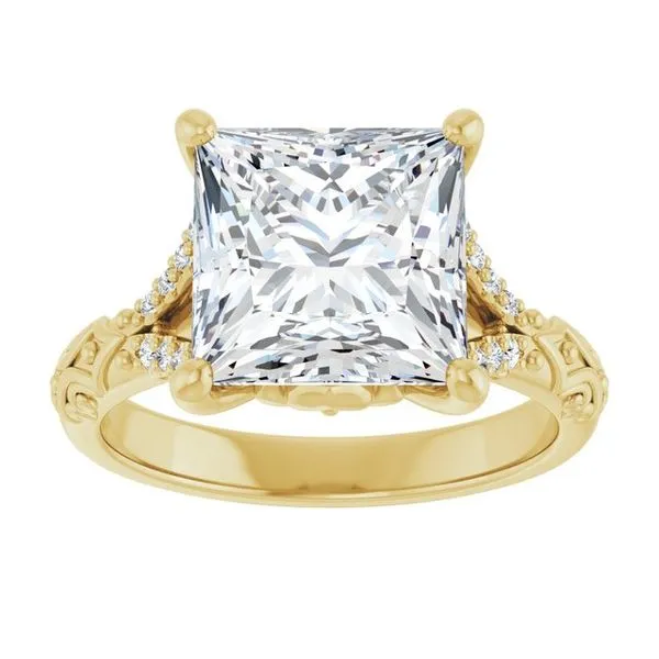 Solitaire Sculptural Engagement Ring Image 3 Natale Jewelers Sewell, NJ