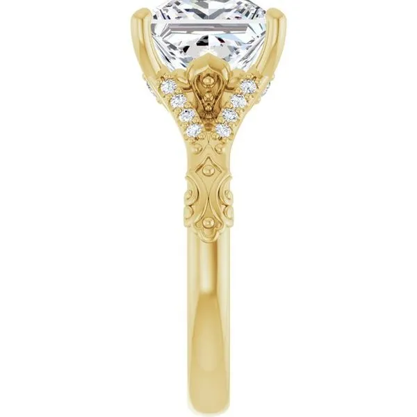 Solitaire Sculptural Engagement Ring Image 4 Natale Jewelers Sewell, NJ