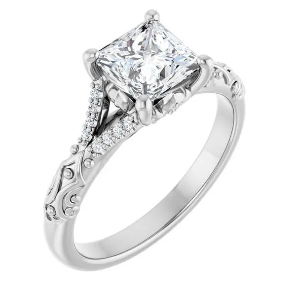 Solitaire Sculptural Engagement Ring Natale Jewelers Sewell, NJ
